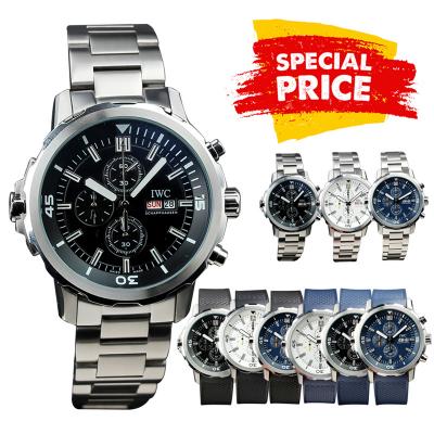 Special Prices Schaffhaseun Aquatimer Japan Quartz Chronograph Mens Watch 44 Black Dial Stainless Steel Bracelet  CHS