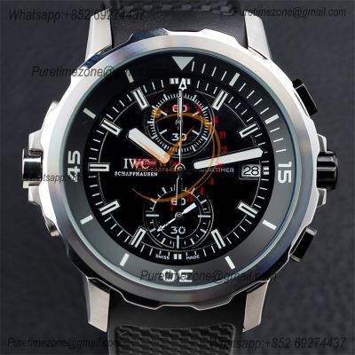 Special Prices Schaffhaseun Aquatimer Japan Quartz Chronograph Mens Watch 40 Black Dial Rubber Strap CHS