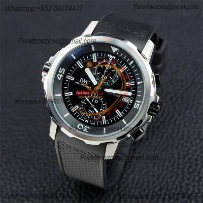 Special Prices Schaffhaseun Aquatimer Japan Quartz Chronograph Mens Watch 40 Black Dial Rubber Strap CHS