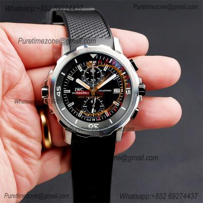 Special Prices Schaffhaseun Aquatimer Japan Quartz Chronograph Mens Watch 40 Black Dial Rubber Strap CHS