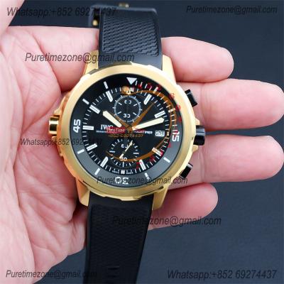 Special Prices Schaffhaseun Aquatimer Japan Quartz Chronograph Mens Watch 40 RG Black Dial Rubber Strap CHS