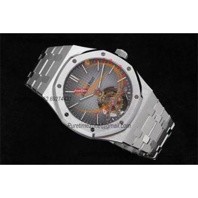 Royal Oak 26510  Extra Thin Hand Winding Tourbillon Mens Watch Best Edition R8F 41 Gray Dial SS Bracelet CHS