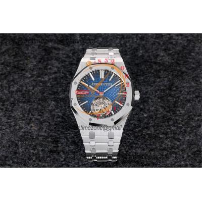 Royal Oak 26530 Extra Thin Automatic Tourbillon Mens Watch Best Edition R8F 42mm Blue Dial SS Bracele