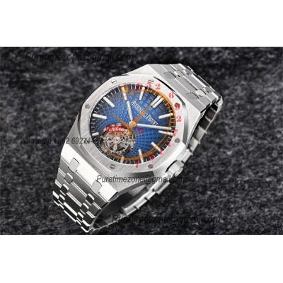 Royal Oak 26530 Extra Thin Automatic Tourbillon Mens Watch Best Edition R8F 42mm Blue Dial SS Bracele