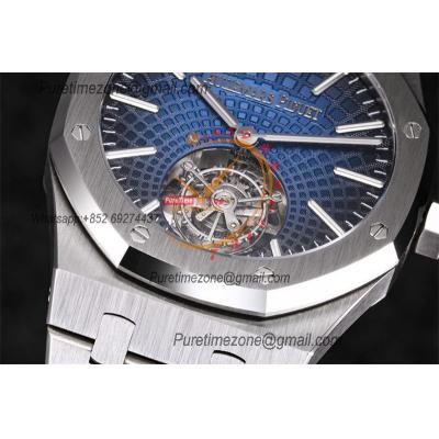 Royal Oak 26530 Extra Thin Automatic Tourbillon Mens Watch Best Edition R8F 42mm Blue Dial SS Bracele