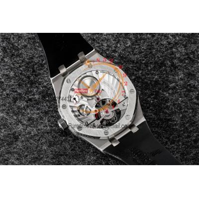 Royal Oak 26521 Extra Thin Automatic Tourbillon Mens Watch Best Edition R8F 42mm Purple Dial Rubber Strap CHS