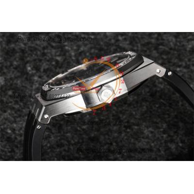 Royal Oak 26521 Extra Thin Automatic Tourbillon Mens Watch Best Edition R8F 42mm Diamond Bezel Black Dial Rubber Strap