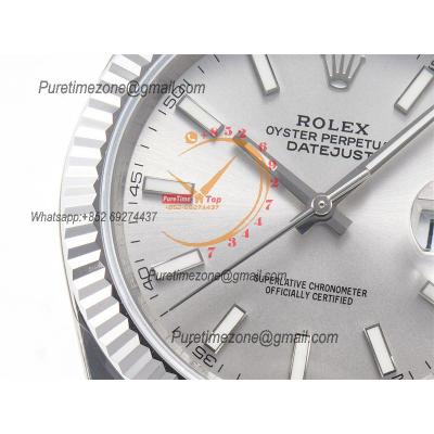 Datejust 126334 41 VR3235 Automatic Mens Watch Best Edition ARF Silver Dial On 904L Jubilee SS Bracelet CHS