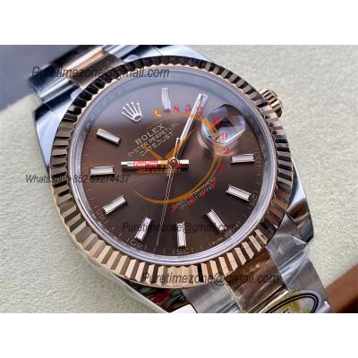 Datejust 126331 41 VR3235 Automatic Mens Watch Best Edition ARF RG Brown Dial On 904L Oyster SS Bracelet CHS