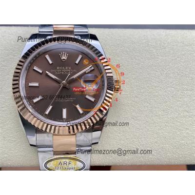 Datejust 126331 41 VR3235 Automatic Mens Watch Best Edition ARF RG Brown Dial On 904L Oyster SS Bracelet CHS