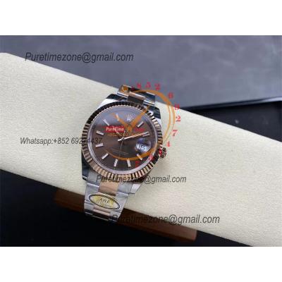 Datejust 126331 41 VR3235 Automatic Mens Watch Best Edition ARF RG Brown Dial On 904L Oyster SS Bracelet CHS