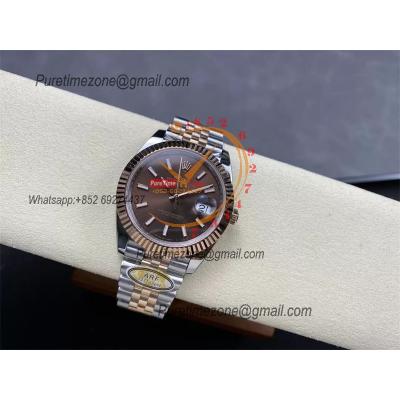 Datejust 126331 41 VR3235 Automatic Mens Watch Best Edition ARF RG Brown Dial On 904L Jubilee SS Bracelet CHS