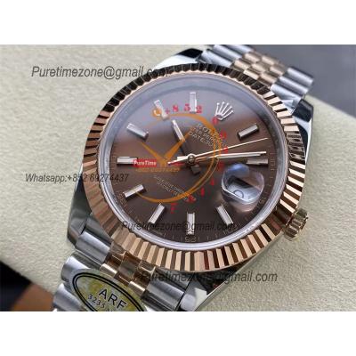 Datejust 126331 41 VR3235 Automatic Mens Watch Best Edition ARF RG Brown Dial On 904L Jubilee SS Bracelet CHS