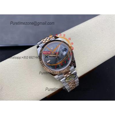 Datejust 126331 41 VR3235 Wimbledon Automatic Mens Watch Best Edition ARF RG Gray Dial On 904L Jubilee SS Bracelet CHS