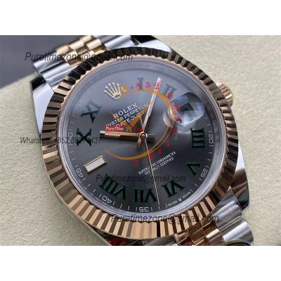 Datejust 126331 41 VR3235 Wimbledon Automatic Mens Watch Best Edition ARF RG Gray Dial On 904L Jubilee SS Bracelet CHS