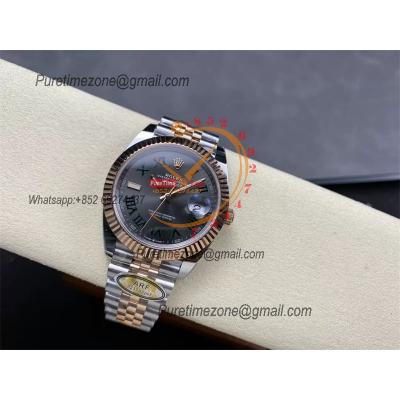 Datejust 126331 41 VR3235 Wimbledon Automatic Mens Watch Best Edition ARF RG Gray Dial On 904L Jubilee SS Bracelet CHS