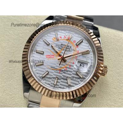 Datejust 126331 41 VR3235 Automatic Mens Watch Best Edition ARF RG Fluted Silver Dial On 904L Oyster SS Bracelet CHS