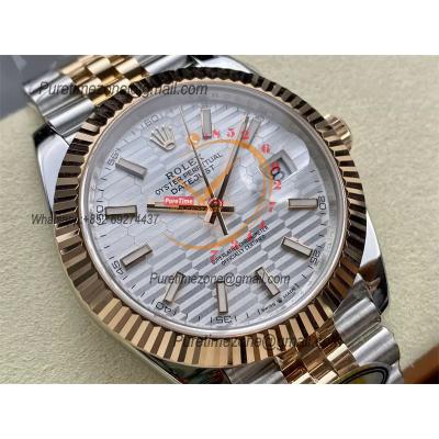 Datejust 126331 41 VR3235 Automatic Mens Watch Best Edition ARF RG Fluted Silver Dial On 904L Jubilee SS Bracelet CHS