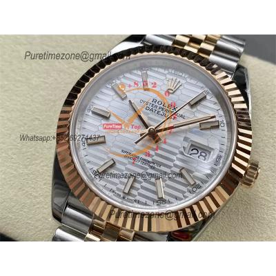 Datejust 126331 41 VR3235 Automatic Mens Watch Best Edition ARF RG Fluted Silver Dial On 904L Jubilee SS Bracelet CHS