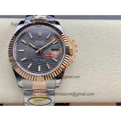 Datejust 126331 41 VR3235 Automatic Mens Watch Best Edition ARF RG Fluted Gray Dial On 904L Oyster SS Bracelet CHS