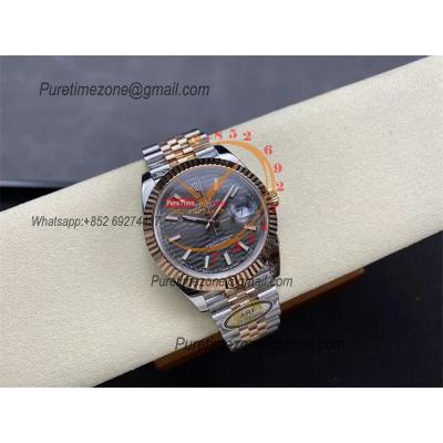 Datejust 126331 41 VR3235 Automatic Mens Watch Best Edition ARF RG Fluted Gray Dial On 904L Jubilee SS Bracelet CHS