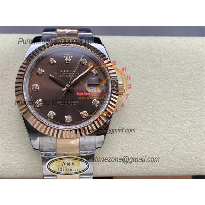 Datejust 126331 41 VR3235 Automatic Mens Watch Best Edition ARF RG Brown Dial On 904L Oyster SS Bracelet CHS