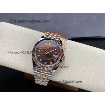 Datejust 126331 41 VR3235 Automatic Mens Watch Best Edition ARF RG Brown Dial On 904L Jubilee SS Bracelet CHS