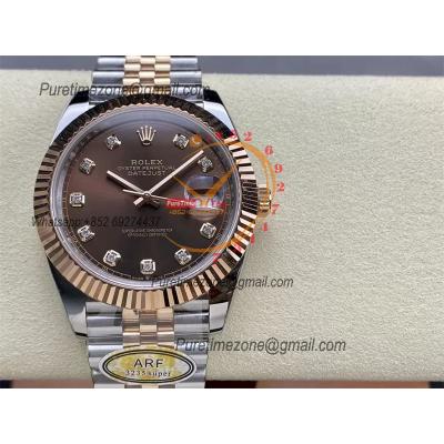 Datejust 126331 41 VR3235 Automatic Mens Watch Best Edition ARF RG Brown Dial On 904L Jubilee SS Bracelet CHS