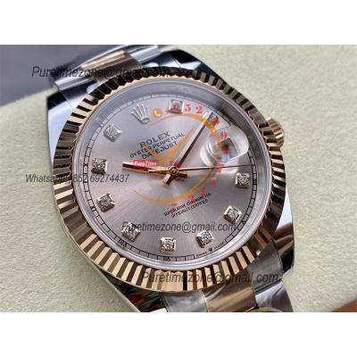 Datejust 126331 41 VR3235 Automatic Mens Watch Best Edition ARF RG Rose Gold Dial On 904L Oyster SS Bracelet CHS