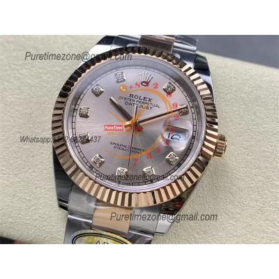 Datejust 126331 41 VR3235 Automatic Mens Watch Best Edition ARF RG Rose Gold Dial On 904L Oyster SS Bracelet CHS