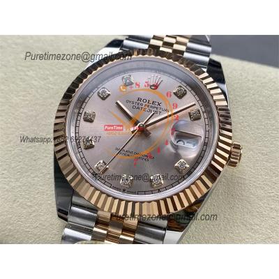 Datejust 126331 41 VR3235 Automatic Mens Watch Best Edition ARF RG Rose Gold Dial On 904L Jubilee SS Bracelet CHS