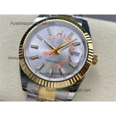 Datejust 126333 41 VR3235 Automatic Mens Watch Best Edition ARF YG Silver Dial On 904L Oyster SS Bracelet CHS