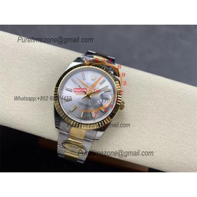 Datejust 126333 41 VR3235 Automatic Mens Watch Best Edition ARF YG Silver Dial On 904L Oyster SS Bracelet CHS