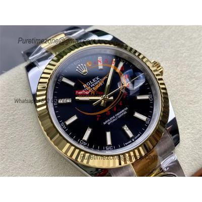 Datejust 126333 41 VR3235 Automatic Mens Watch Best Edition ARF YG Black Dial On 904L Oyster SS Bracelet CHS