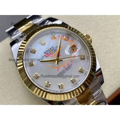 Datejust 126333 41 VR3235 Automatic Mens Watch Best Edition ARF YG MOP Dial On 904L Oyster SS Bracelet CHS