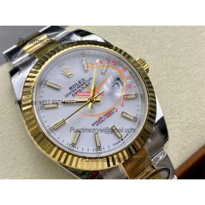 Datejust 126333 41 VR3235 Automatic Mens Watch Best Edition ARF YG White Dial On 904L Oyster SS Bracelet CHS