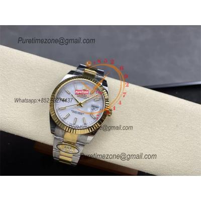 Datejust 126333 41 VR3235 Automatic Mens Watch Best Edition ARF YG White Dial On 904L Oyster SS Bracelet CHS