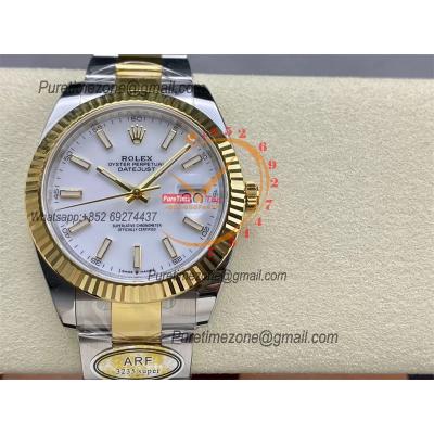 Datejust 126333 41 VR3235 Automatic Mens Watch Best Edition ARF YG White Dial On 904L Oyster SS Bracelet CHS