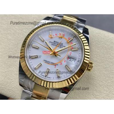 Datejust 126333 41 VR3235 Automatic Mens Watch Best Edition ARF YG White Dial On 904L Oyster SS Bracelet CHS