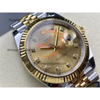 Datejust 126333 41 VR3235 Automatic Mens Watch Best Edition ARF YG Gold Dial On 904L Jubilee SS Bracelet CHS