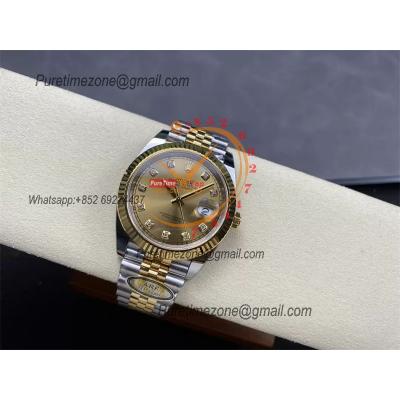 Datejust 126333 41 VR3235 Automatic Mens Watch Best Edition ARF YG Gold Dial On 904L Jubilee SS Bracelet CHS