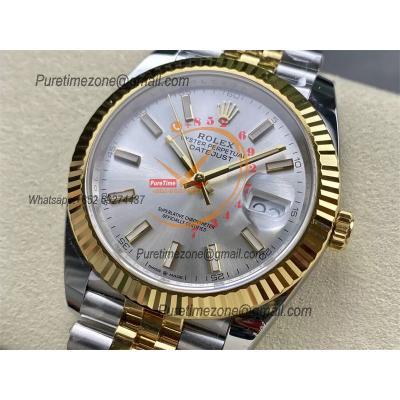 Datejust 126333 41 VR3235 Automatic Mens Watch Best Edition ARF YG Silver Dial On 904L Jubilee SS Bracelet CHS