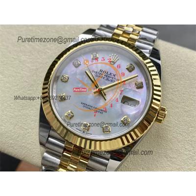 Datejust 126333 41 VR3235 Automatic Mens Watch Best Edition ARF YG MOP Dial On 904L Jubilee SS Bracelet CHS