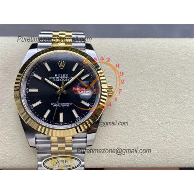 Datejust 126333 41 VR3235 Automatic Mens Watch Best Edition ARF YG Black Dial On 904L Jubilee SS Bracelet CHS