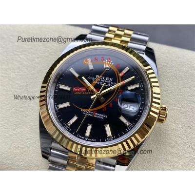 Datejust 126333 41 VR3235 Automatic Mens Watch Best Edition ARF YG Black Dial On 904L Jubilee SS Bracelet CHS