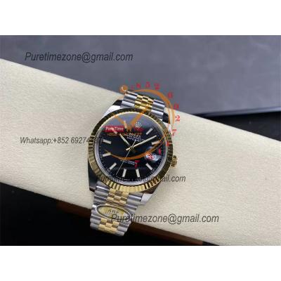 Datejust 126333 41 VR3235 Automatic Mens Watch Best Edition ARF YG Black Dial On 904L Jubilee SS Bracelet CHS