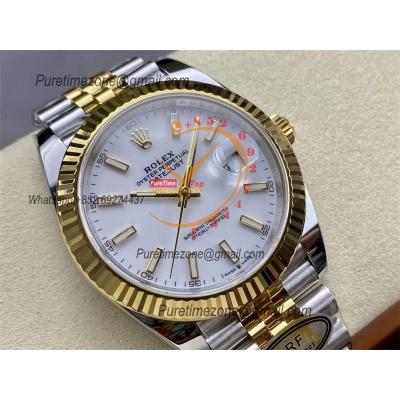 Datejust 126333 41 VR3235 Automatic Mens Watch Best Edition ARF YG White Dial On 904L Jubilee SS Bracelet CHS