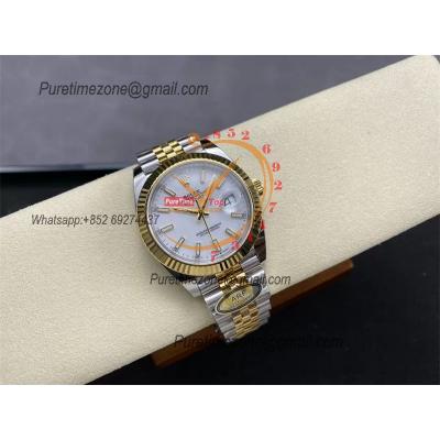 Datejust 126333 41 VR3235 Automatic Mens Watch Best Edition ARF YG White Dial On 904L Jubilee SS Bracelet CHS