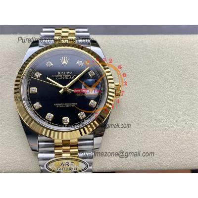 Datejust 126333 41 VR3235 Automatic Mens Watch Best Edition ARF YG Black Dial On 904L Jubilee SS Bracelet CHS