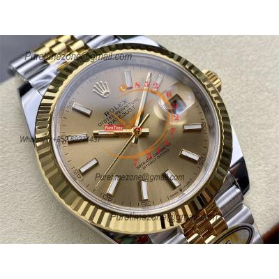 Datejust 126333 41 VR3235 Automatic Mens Watch Best Edition ARF YG Gold Dial On 904L Jubilee SS Bracelet CHS